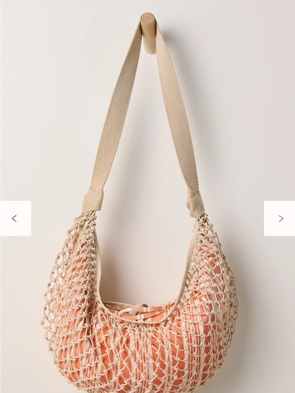NWT Free People Silver Springs Cream Woven Shoulder Bag - Stylish Beach Tote - Picture 5 of 12